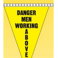 60' String Stock Safety Slogan Pennants - Danger Men Working Above
